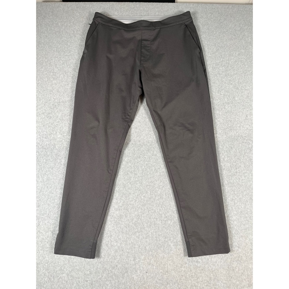 Ministry of Supply Kinetic Pants Mens 34 Charcoal Gray Primeflex Stretch Tapered